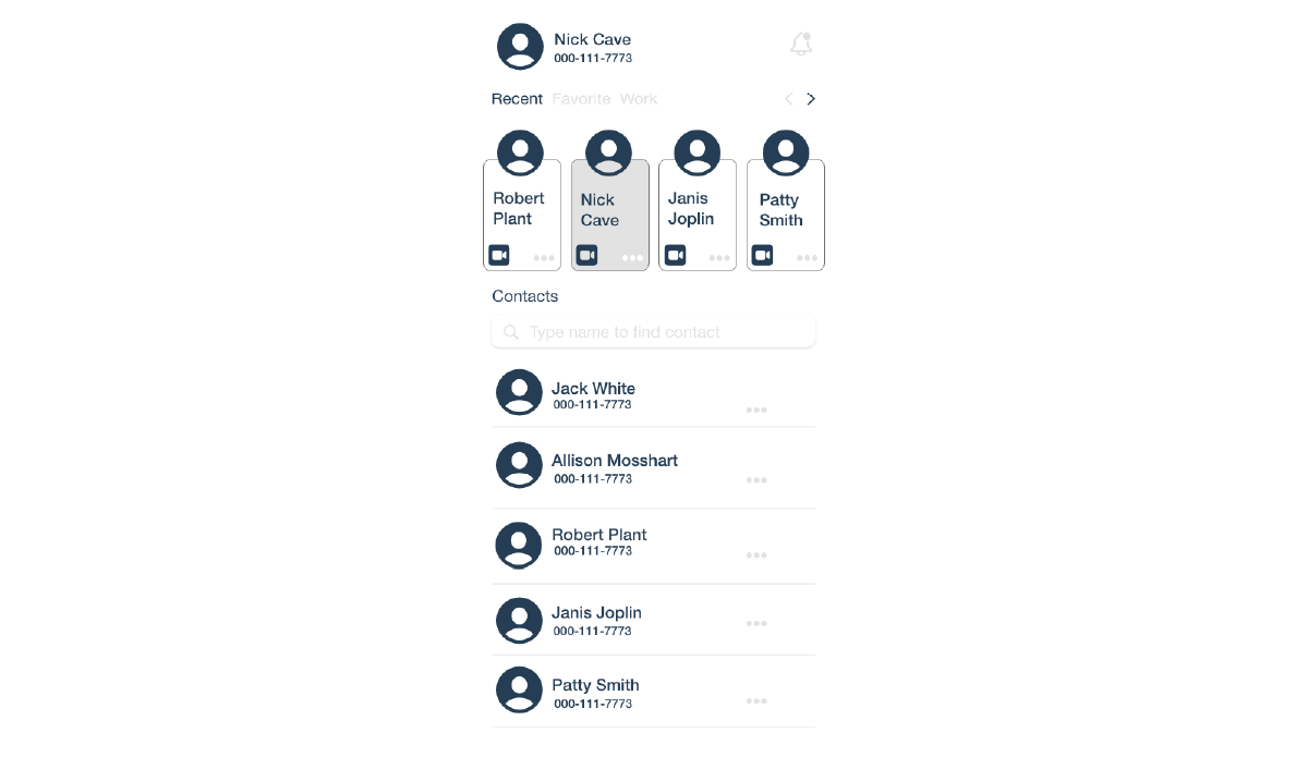 mobile contact interface