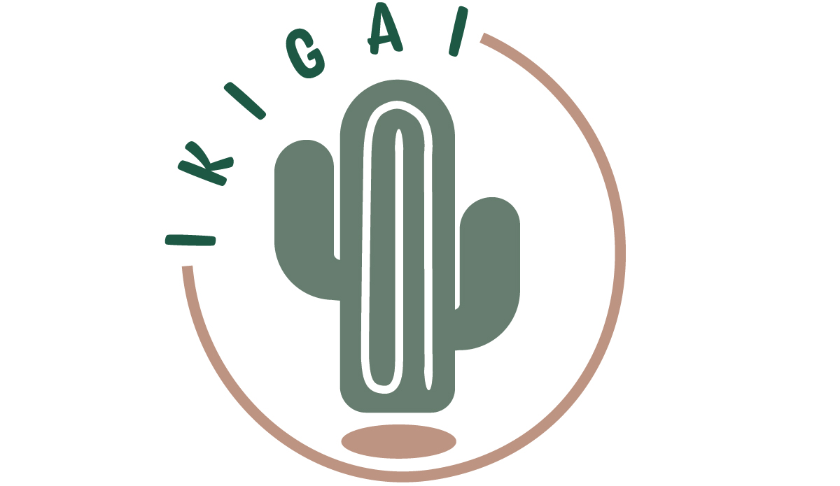 Logo with cactus in middle surounded by brown circle